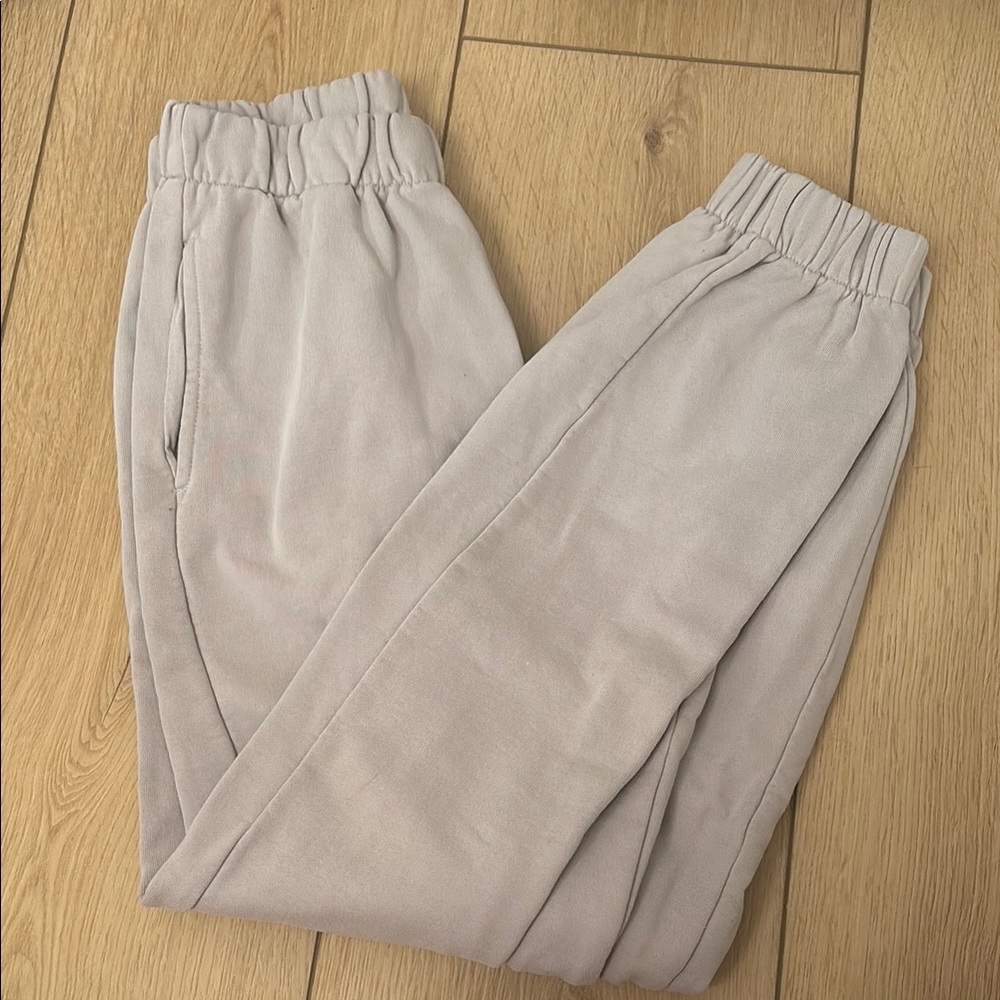 Brandy Melville Light Gray Jogger Pants